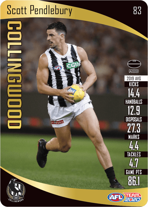 Scott Pendlebury, Gold, 2020 Teamcoach AFL