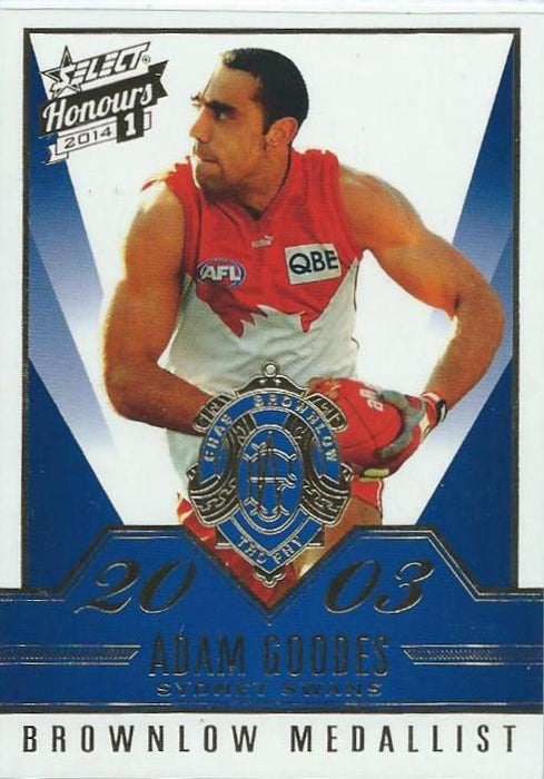 Adam Goodes, Brownlow Gallery, 2014 Select AFL Honours 1