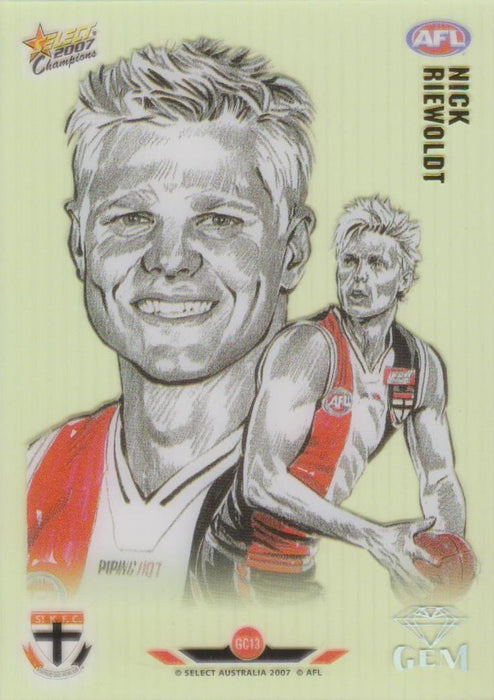 Nick Riewoldt, Gem card, 2007 Select AFL Champions