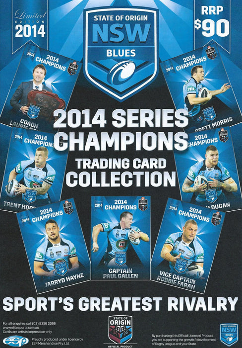 2014 State of Origin, NSW Blues, Series Champions Card Set