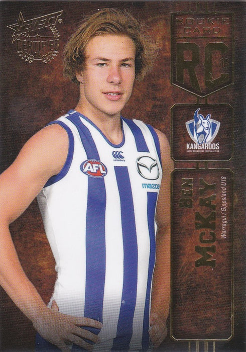 2016 Select AFL Certified, Rookie Card, Ben McKay