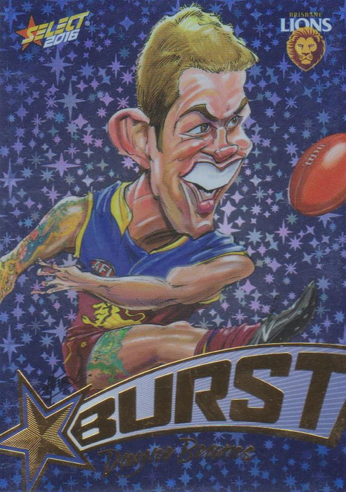 Dayne Beams, Starburst Blue Caricatures, 2016 Select AFL Stars