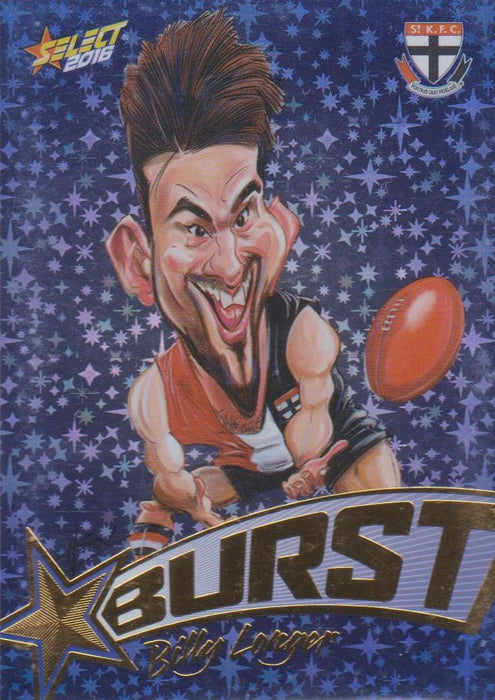 Billy Longer, Starburst Blue Caricatures, 2016 Select AFL Stars