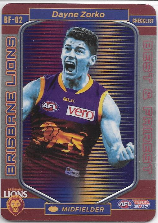 Dayne Zorko, Best and Fairest, 2017 Teamcoach AFL