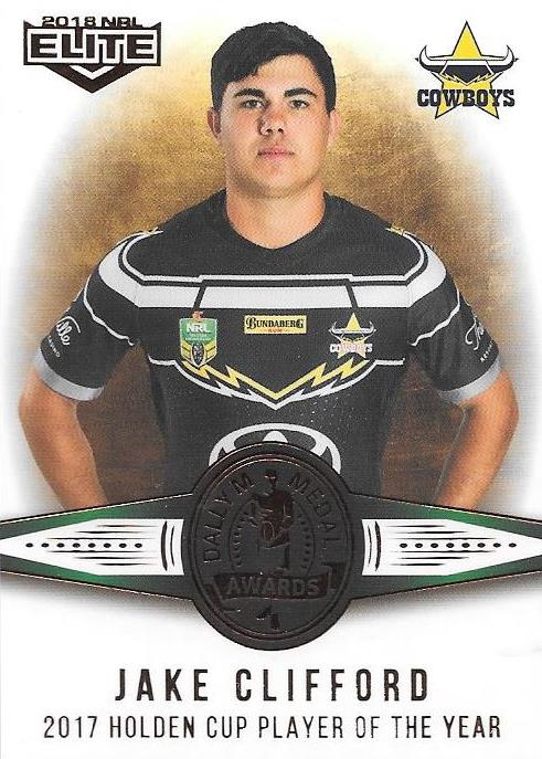 Jake Clifford, Medal card, 2018 TLA esp Elite NRL