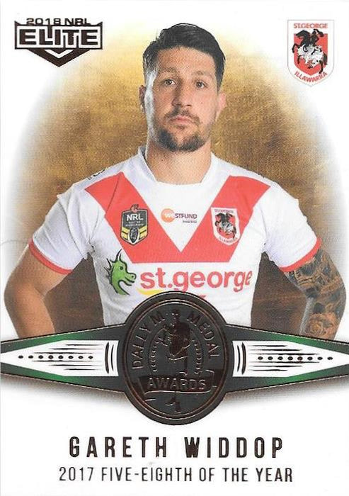 Gareth Widdop, Medal card, 2018 TLA esp Elite NRL