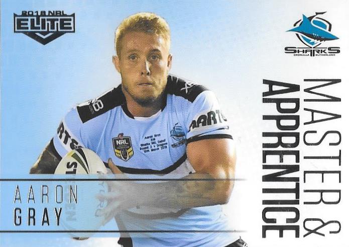 Aaron Gray, Master & Apprentice, 2018 TLA esp Elite NRL