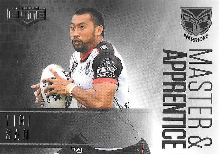 Ligi Sao, Master & Apprentice, 2018 TLA esp Elite NRL