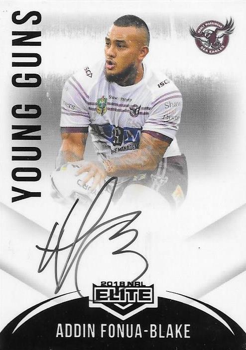 Addin Fonua-Blake, Young Guns Signature, 2018 TLA esp Elite NRL