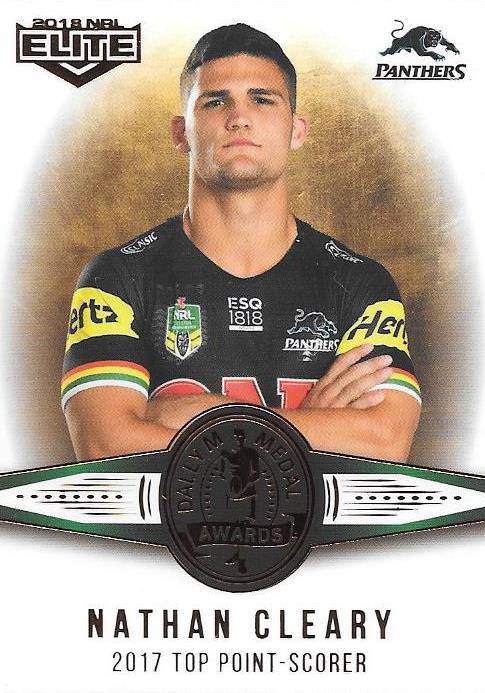 Nathan Cleary, Medal card, 2018 TLA esp Elite NRL