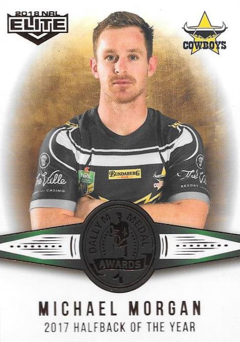 Michael Morgan, Medal card, 2018 TLA esp Elite NRL