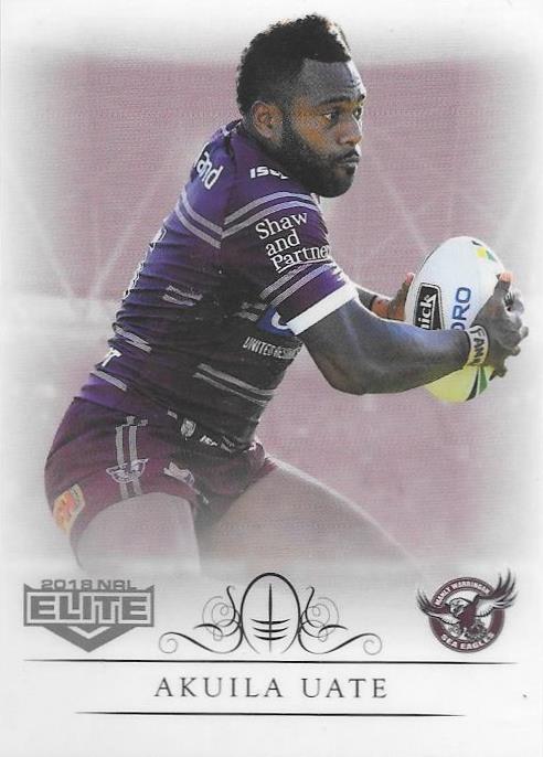 Akuila Uate, Box card, 2018 TLA esp Elite NRL