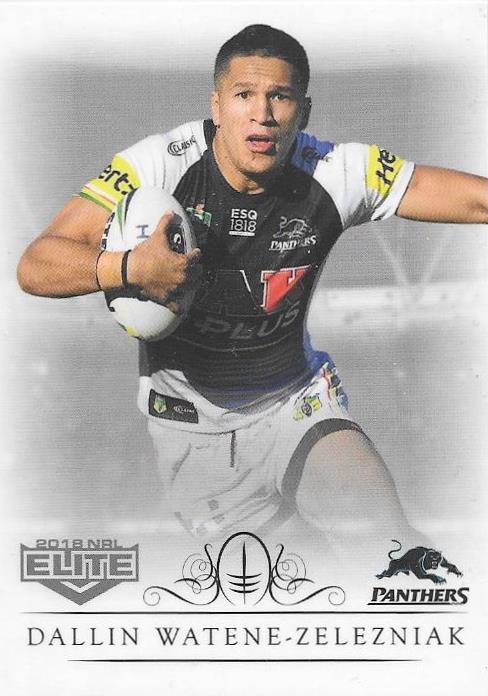 Dallin Watene-Zelezniak, Box card, 2018 TLA esp Elite NRL