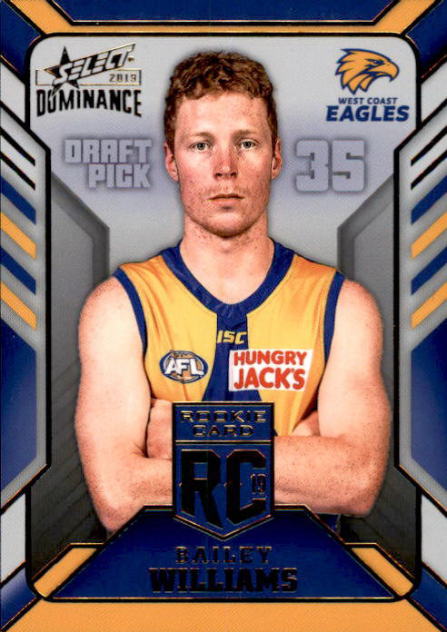Bailey Williams, Rookie Card RC, 2019 Select AFL Dominance
