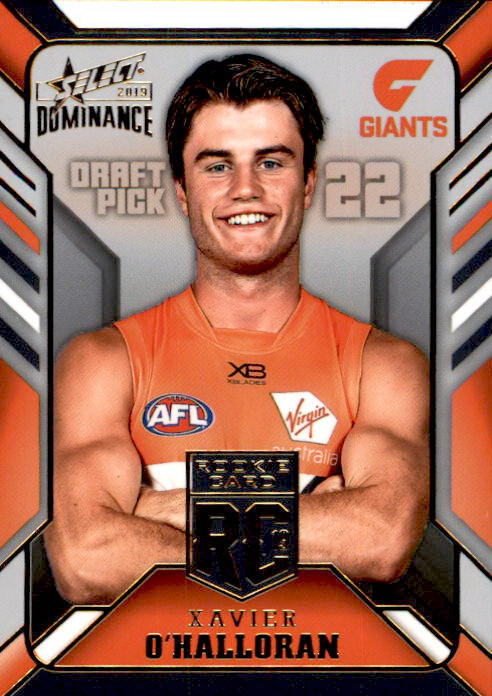 Xavier O'Halloran, Rookie Card RC, 2019 Select AFL Dominance