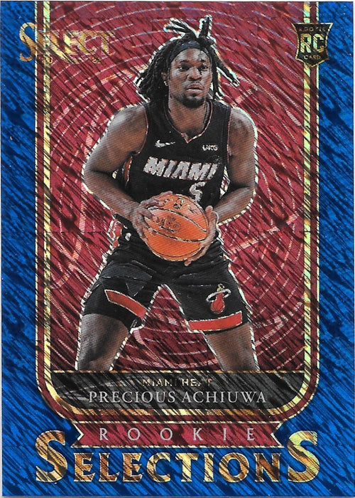 Precious Achiuwa, Rookie Selections, Blue Shimmer Prizm, 2020-21 Panini Select Basketball NBA