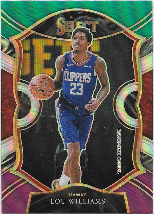 Lou Williams, Green Red Purple Prizm, 2020-21 Panini Select Basketball NBA