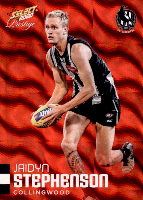 Jaidyn Stephenson, Red Parallel, 2020 Select AFL PRESTIGE Footy Stars