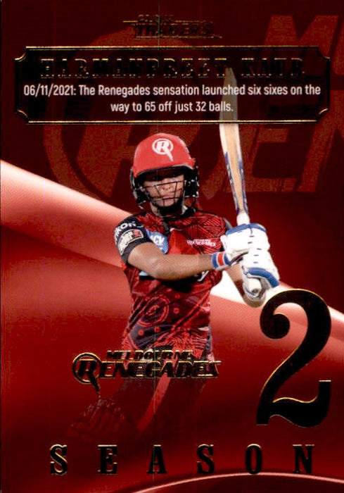 Harmanpreet Kaur, Season to Remember, 2022-23 TLA Traders Cricket Australia & BBL Trading Cards