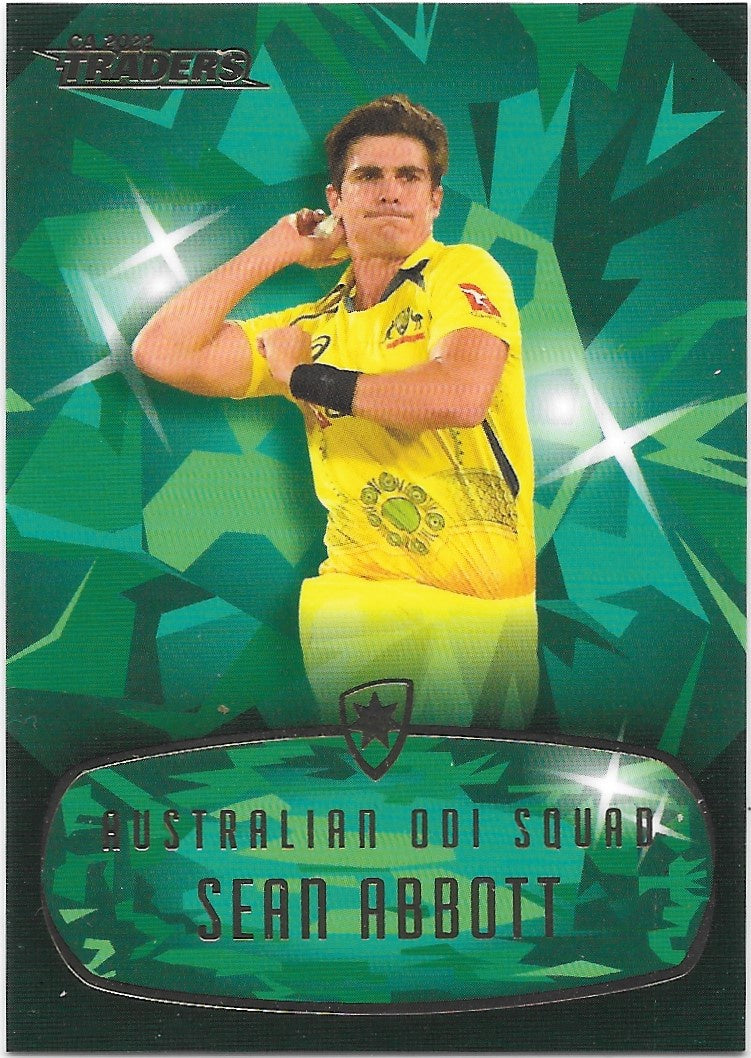 Sean Abbott, ODI, Emerald Mojo, 2022-23 TLA Traders Cricket Australia & BBL Trading Cards