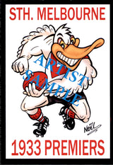 South Melbourne Swans 1933 Premiers Card Set by Noel