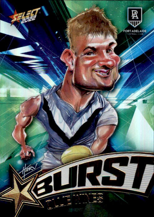 Ollie Wines, Starburst Shatter, 2022 Select AFL Footy Stars