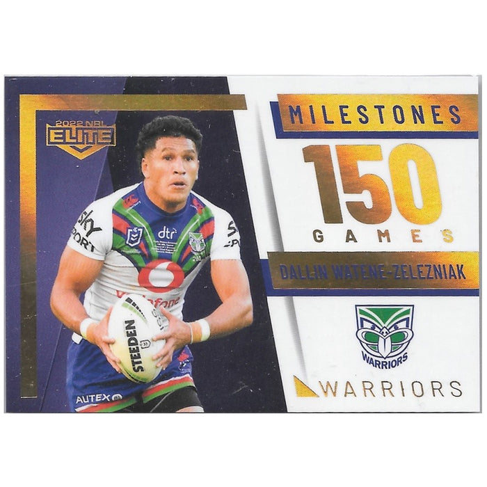 Dallin Watene-Zelezniak, 150 Games Milestone Case Card, 2022 TLA Elite NRL