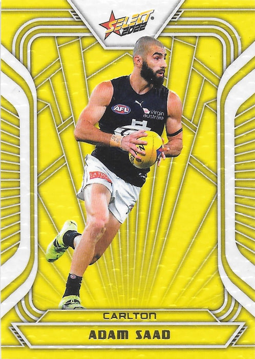 Adam Saad, Fractured Acid Yellow, 2022 Select AFL Footy Stars Jumbo