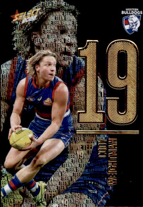 Cody Weightman, Numbers Midnight, 2022 Select AFL Footy Stars Jumbo