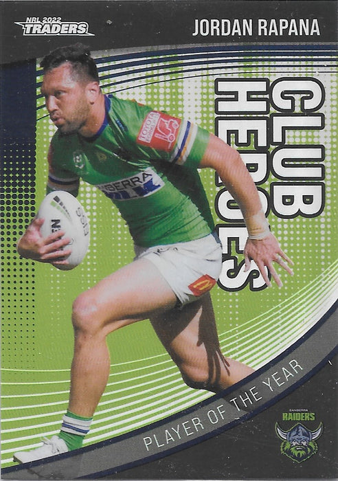 Jordan Rapana, Club Heroes CASE card, 2022 TLA Traders NRL