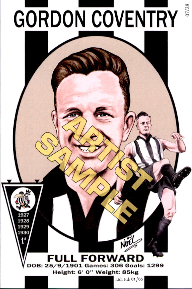 Collingwood Magpies Four-Peat Dynasty Premiers Card Set by Noel