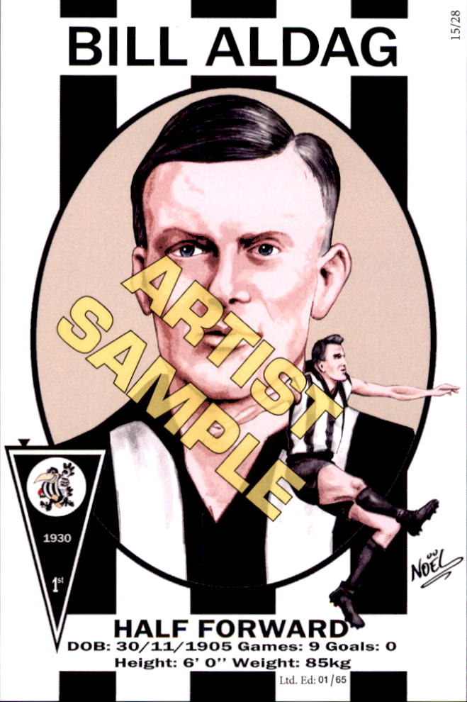 Collingwood Magpies Four-Peat Dynasty Premiers Card Set by Noel