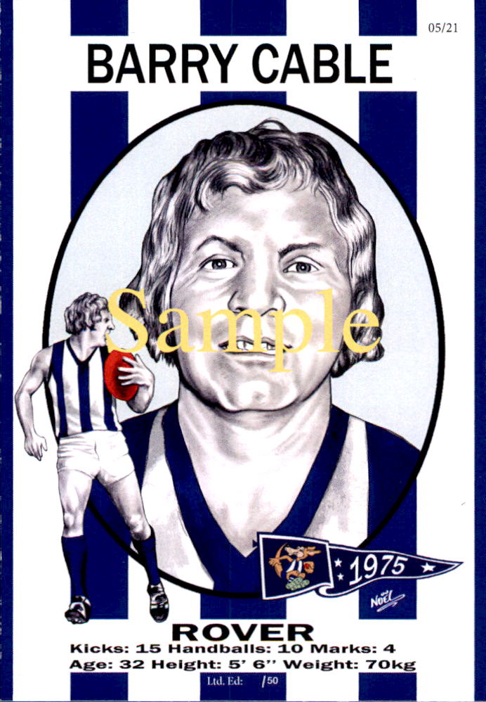 North Melbourne Kangaroos 1975 Premiers Card Set by Noel