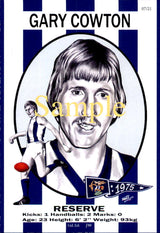 North Melbourne Kangaroos 1975 Premiers Card Set by Noel