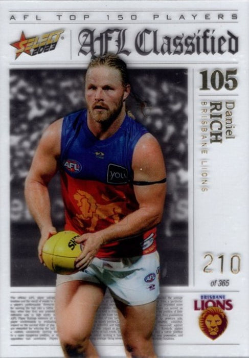 Daniel Rich, AFL Classified, 2023 Select AFL Footy Stars