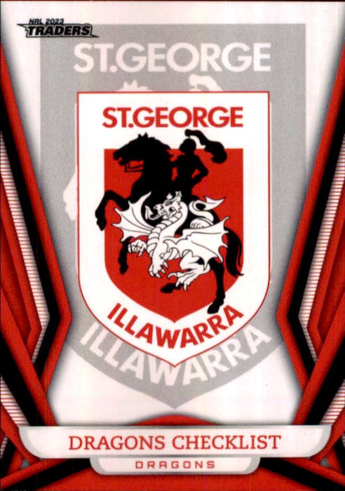 St George Dragons Checklist, Pearl Special, 2023 TLA Traders NRL