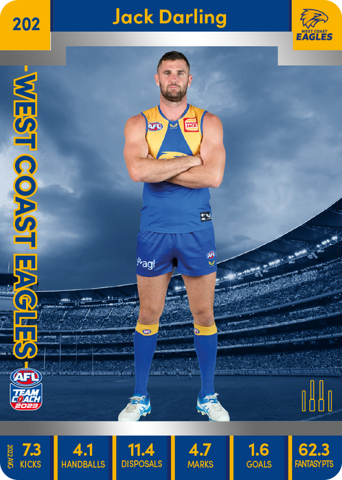 Jack Darling, 202, Silver Parallel, 2023 Teamcoach AFL