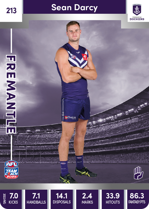 Sean Darcy, 213, Silver Parallel, 2023 Teamcoach AFL