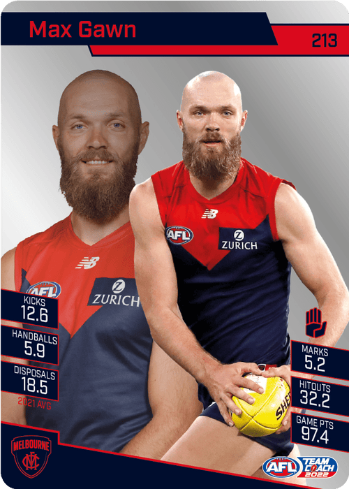 2022 Teamcoach Silver Parallel - Cards 201 to 220 & AFLW - Pick Your Card