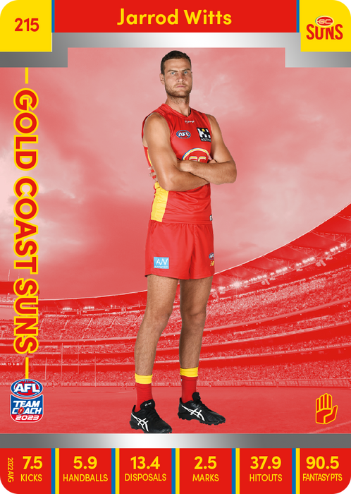 Jarrod Witts, 215, Silver Parallel, 2023 Teamcoach AFL