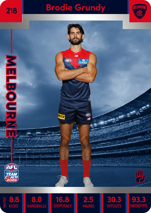 Brodie Grundy, 218, Silver Parallel, 2023 Teamcoach AFL