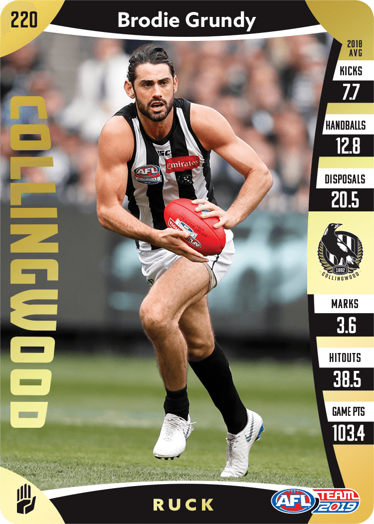 Brodie Grundy, Gold, 2019 Teamcoach AFL