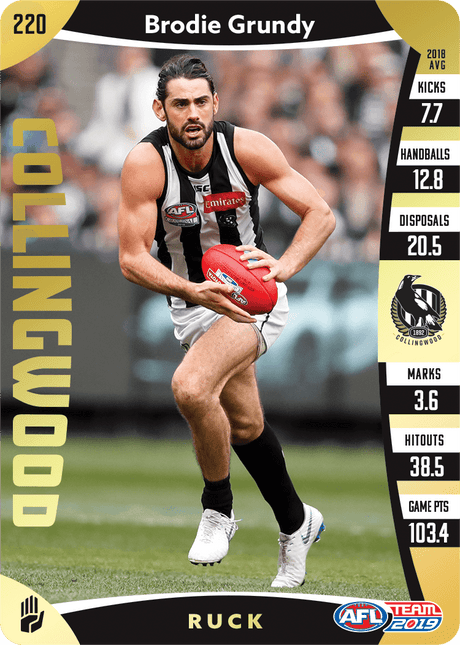 Brodie Grundy, Gold, 2019 Teamcoach AFL