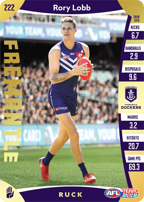 Rory Lobb, Gold, 2019 Teamcoach AFL