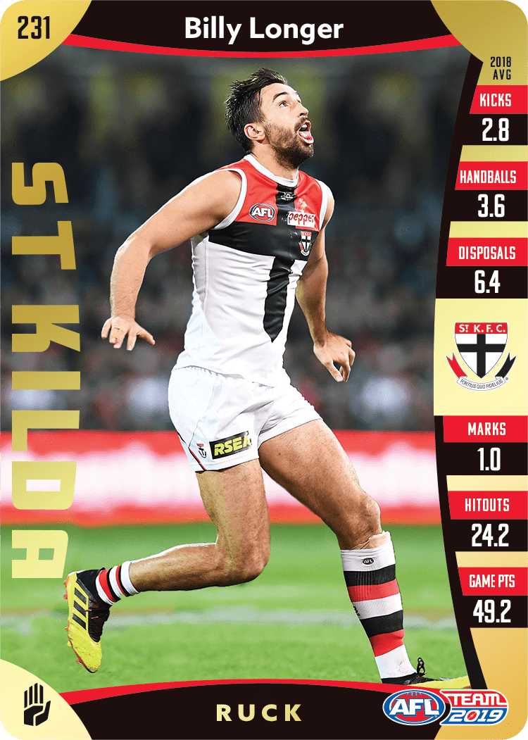 Billy Longer, Gold, 2019 Teamcoach AFL