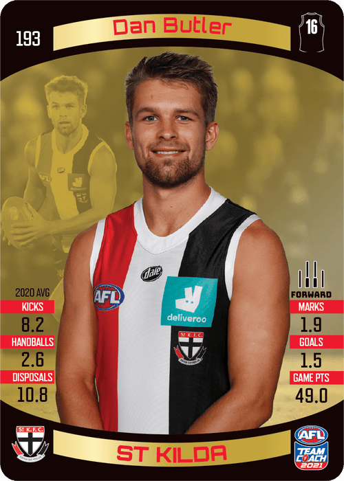 Dan Butler, Gold, 2021 Teamcoach AFL