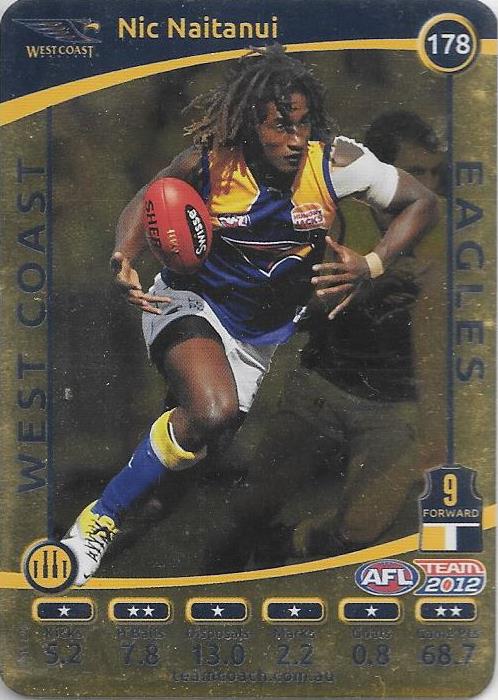 Nic Naitanui, Gold, 2012 Teamcoach AFL