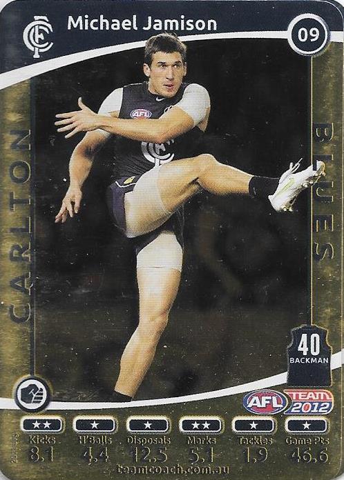 Michael Jamison, Gold, 2012 Teamcoach AFL