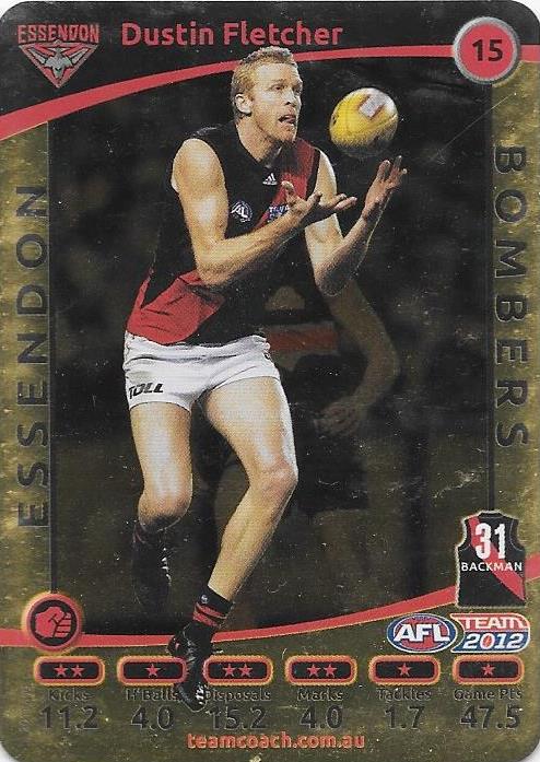 Dustin Fletcher, Gold, 2012 Teamcoach AFL