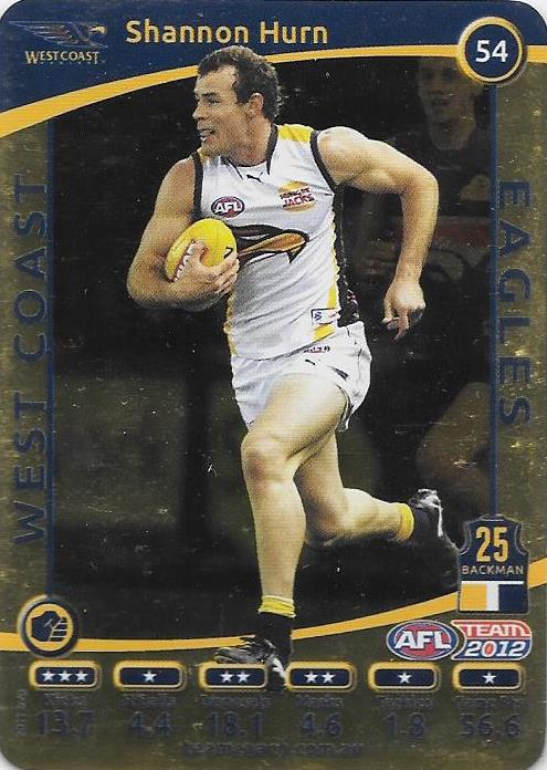 Shannon Hurn, Gold, 2012 Teamcoach AFL